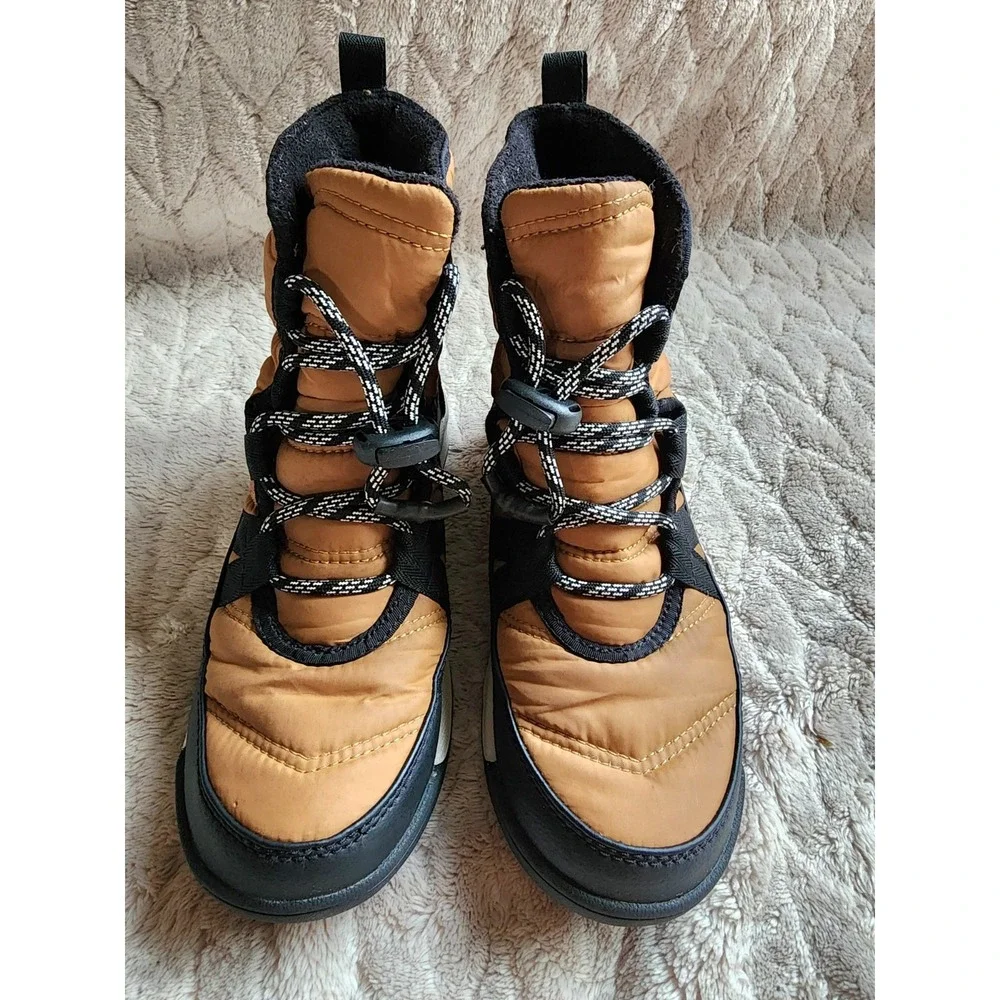 Sorel Whitney II Short Lace Boots Tawny Buff Youth 2 Kids Girls Waterproof Snow